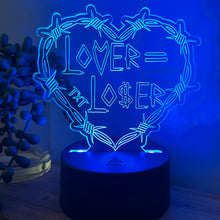 Load image into Gallery viewer, Lover = Loser Desk Lamp