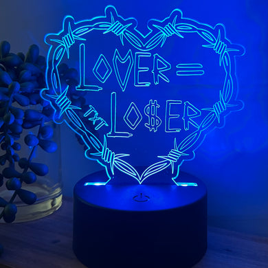 Lover = Loser Desk Lamp