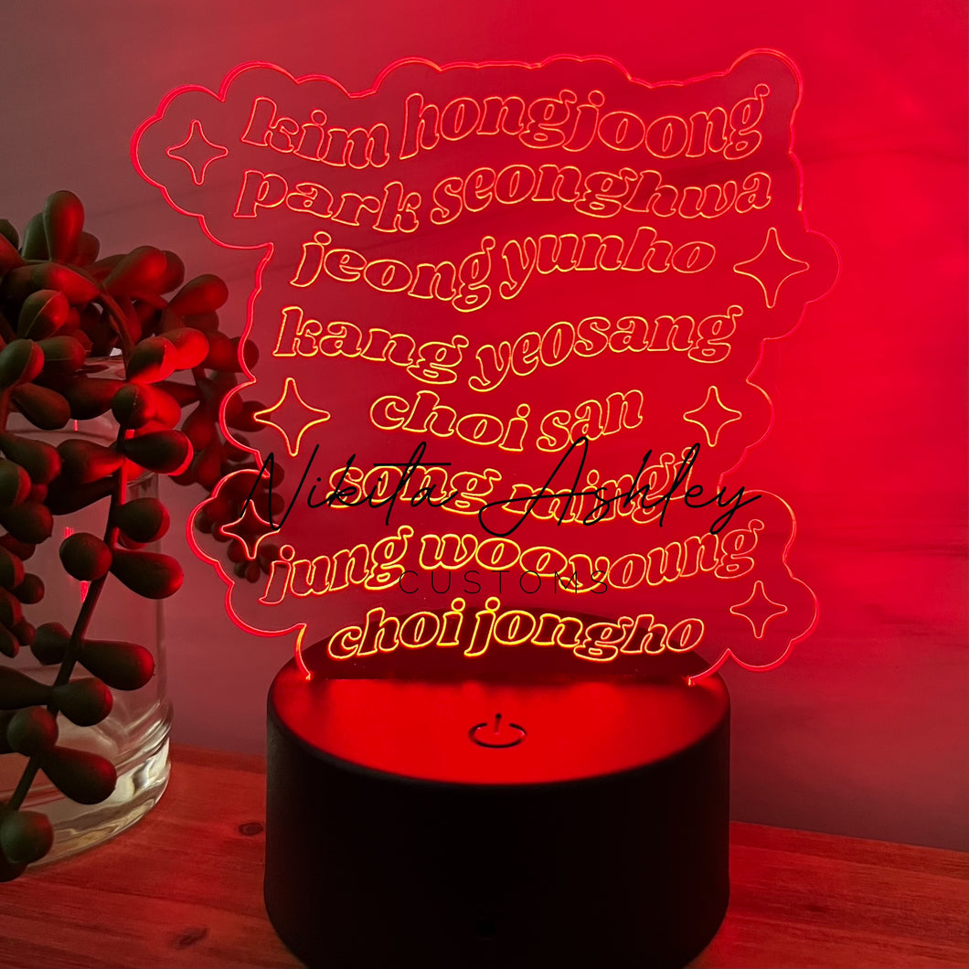 Ateez Names Desk Lamp