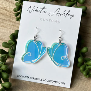 Iridescent Butterfly Earrings