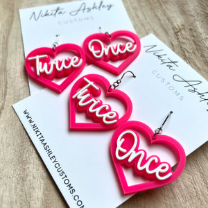 Twice Heart Earrings