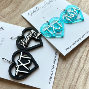 TXT Heart Earrings