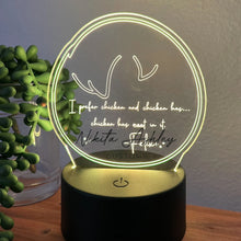 Load image into Gallery viewer, Felix Funny Quote Desk Lamp - Chicken has meat in it