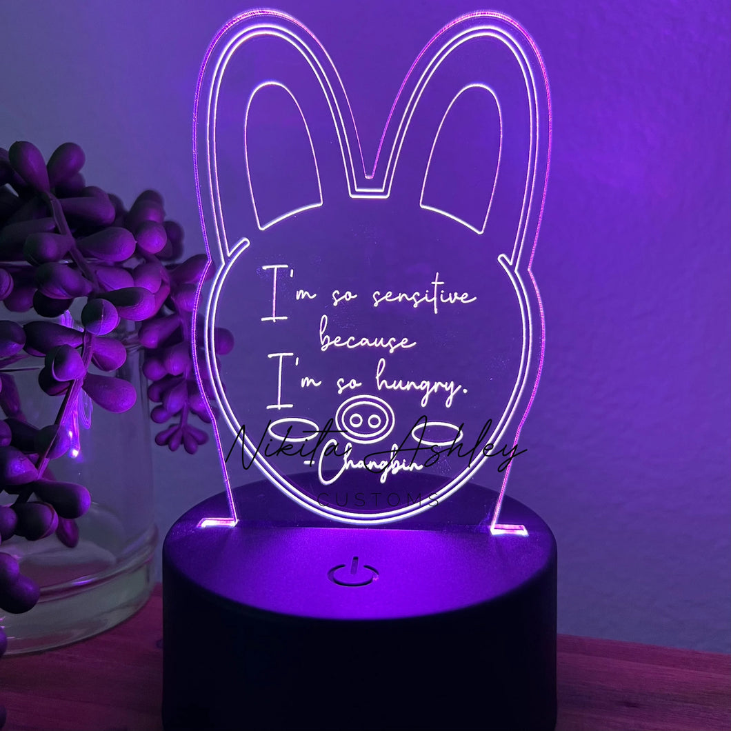 Changbin Funny Quote Desk Lamp - I'm so sensitive