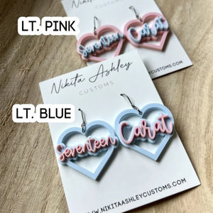 Seventeen Carat Heart Earrings