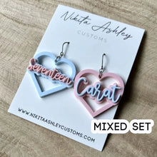 Load image into Gallery viewer, Seventeen Carat Heart Earrings