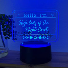 Load image into Gallery viewer, High Lady of the Night Court Desk Lamp