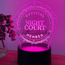 Load image into Gallery viewer, Official Night Court Member Desk Lamp