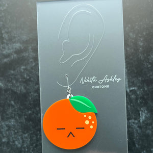 Yoongi Tangerine Acrylic Earrings