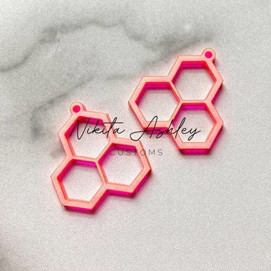 Small Honeycomb w/ Cutouts Earring Blanks