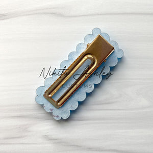 Scalloped Rectangle Shaker Clip Blank