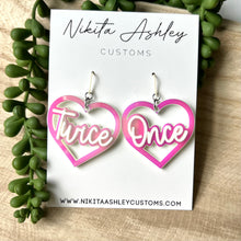 Load image into Gallery viewer, Twice Heart Earrings