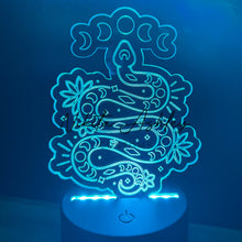 Load image into Gallery viewer, Moon Phase Snake Desk Lamp