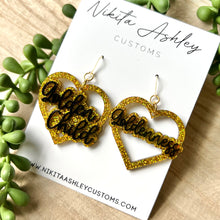 Load image into Gallery viewer, Golden Child Heart Earrings