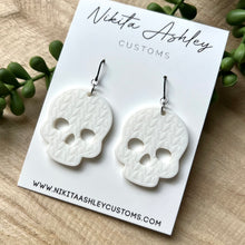 Load image into Gallery viewer, Sweater Skull Acrylic Earrings