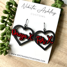 Load image into Gallery viewer, Omega X Heart Earrings