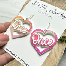 Load image into Gallery viewer, Twice Heart Earrings