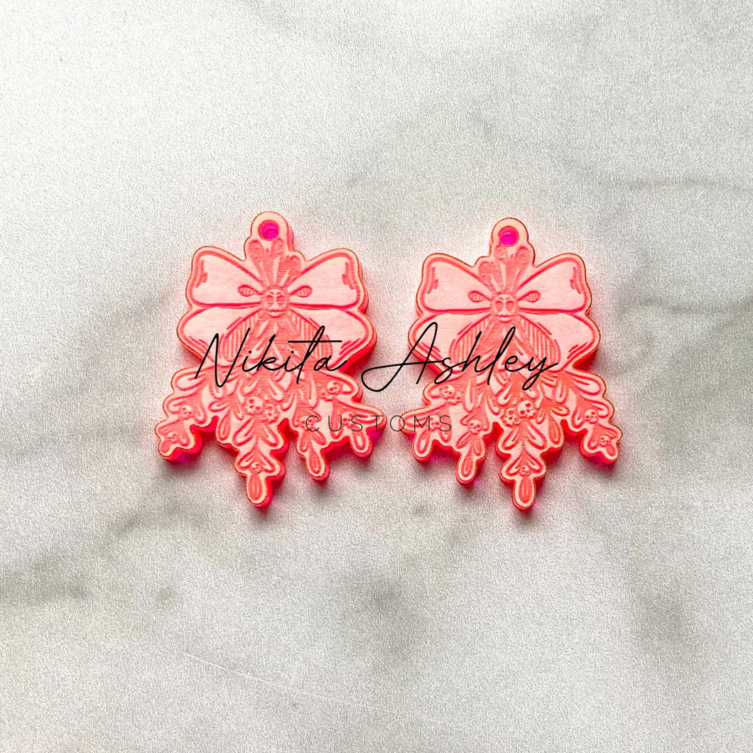 Skull Mistletoe Earring Blanks